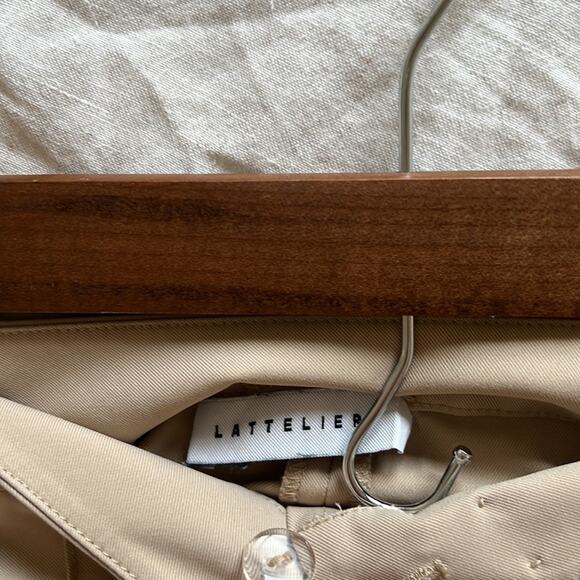 LATTELIER Women’s Cropped Flared Trousers, Light Camel, Size L - Picture 6 of 8